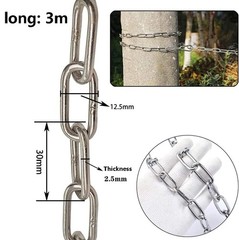 SUS304 Stainless Steel Chain,Metal Chain Links,Small Light 2.5mm*3m, 2.5mm
