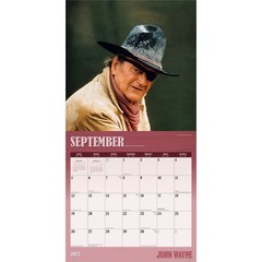 John Wayne OFFICIAL | 2027 12×24″ (Hanging) Wall Calendar | Foil Stamped Cover