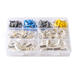 440Pcs 2/0 1/0 4 2 16 14 12 10 AWG Wire Ferrules Kits Crimp Terminals Connectors