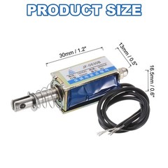 DC 12V 0.3A Solenoid Electromagnet Push Pull Type 5N 10mm Open Frame JF-0530B