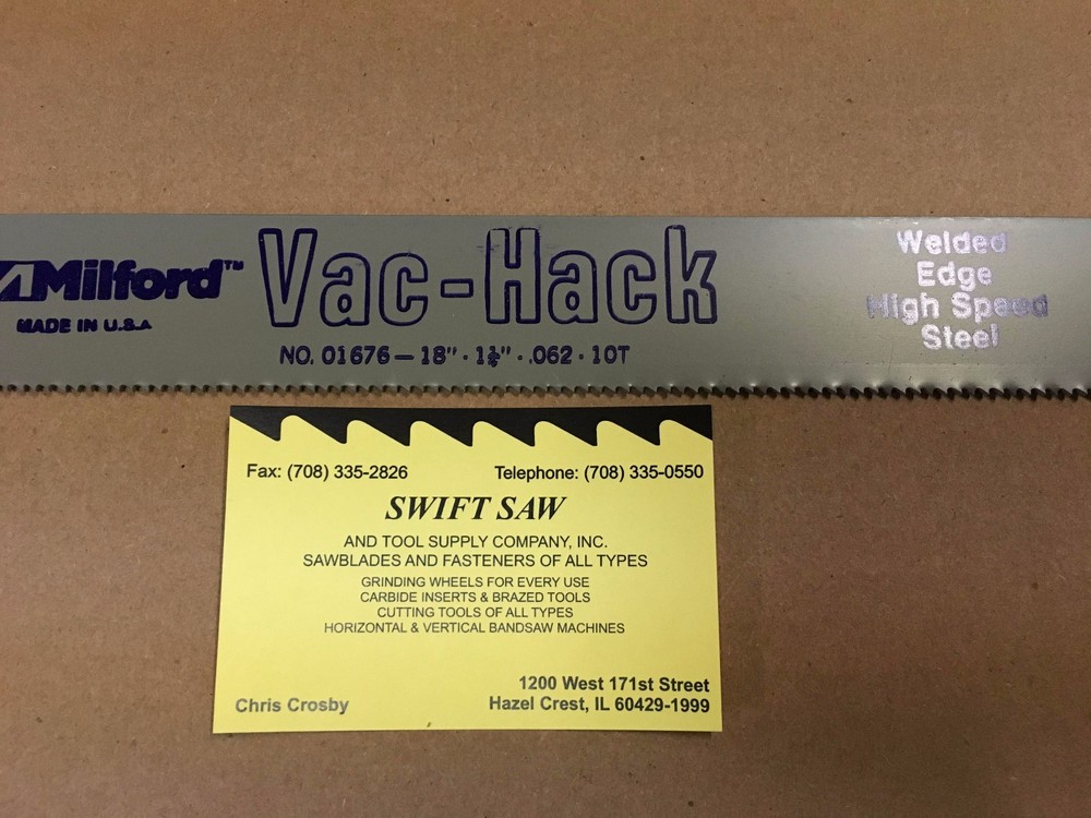 10PCS- 18″ X 1-1/4″ X .062 X 10T POWER HACK SAW BLADE MILFORD WELDED EDGE NEW