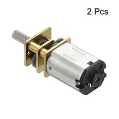 2 Packs DC 6V 40RPM Micro Speed Reduction Gear Motor, with Full Metal Gearbox