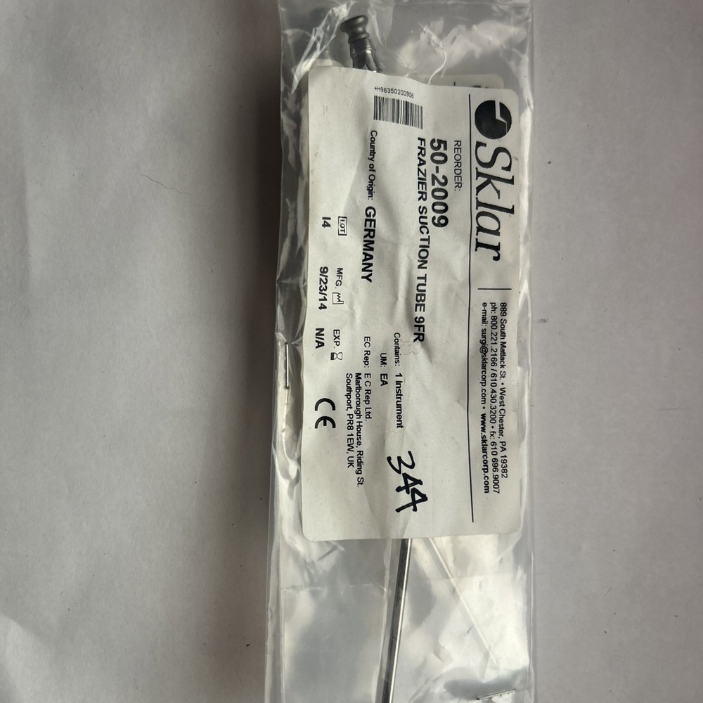 Sklar 50-2009 Frazier Suction Tube – French, Angled 30 Degrees (2 Pack)