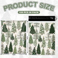 100Pcs 10×13 Inch Christmas Poly Mailer Packaging Bags for Winter Small Business