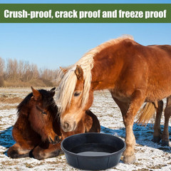 5 Pcs Rubber Feed Pan 12 Quart/ 3 Gallon Utility Horse Feed Bucket Rubber Bowl C