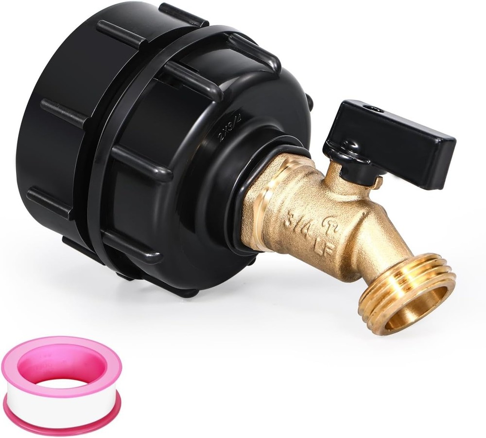 275-330 Gal IBC Tote Water Tank Hose Adapter 3 Sizes Brass Valve Connector