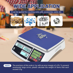 Counting Scale (30Kg/66Lb, 0.1G), G/Kg/Lb, Coin Scale, Precision Electronic Gram