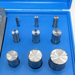 E-Z Punch Pak Punch & Die Set Complete 7 Blue Case