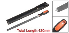 12″ Second Cut High Carbon Hardened Steel Triangle Three Square File with Handle