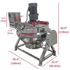 26.5gal Tilting Jacketed Kettle Commercial Cooking Sandwich Steam Pot 220V 100L