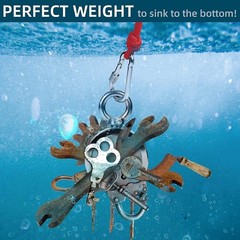 1100lbs Fishing Magnet Kit Pull Force Strong Neodymium Hook Rope Carabiner Glove
