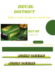 325, 335 or 345 Lawn Tractor Hood Premium Vinyl Decals Set OF 2John Deere Decals