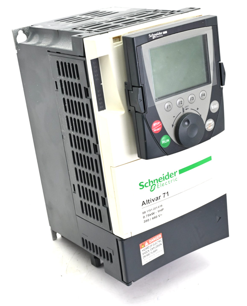 Schneider Electric Altivar 71 ATV71H075N4, .75KW – 1HP, 380-480V 3P