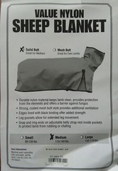 Weaver Leather Nylon Solid Butt Sheep Blanket, blue, Medium 110-140 lbs.