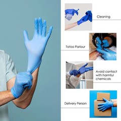 VOS Disposable Gloves Latex & Powder Free Nitrile Rubber Gloves – Pack of 1000