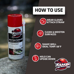 Kraken Bond Black Foam Sealant – Waterfall & Landscape, 12oz 2 Pack – Straw Use