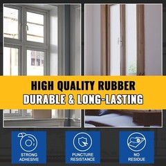 Transparent Window Weather Sealing Tape, 2 Inch x 40 Yards(120 Ft), Clear Window