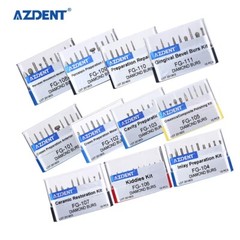 5 Kits AZDENT Dental Diamond Burs Set FG Polishing Kit for High Speed handpiece