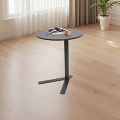 Side Table 22 Inches High Y-shaped Base Circular Top 88 Pounds Capacity Saving