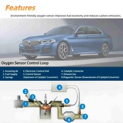 0258017238 LSU 4.9 5 Wire Wideband O2 Oxygen Sensor Compatible With Nissan