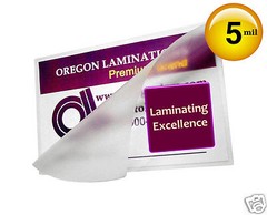 Hot Laminating Pouches 2-1/4 x 3-3/4-inch Business Card size [100/pack] 5 Mil