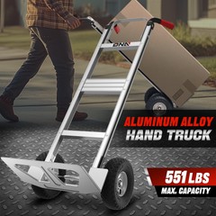550 bs Heavy Duty Cart Dolly Trolley Push Hand Truck Moving w/ Pneumatic Wheels