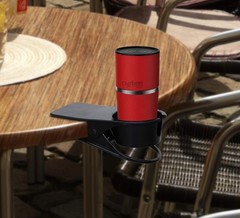 Desk Cup Holder Clip – Table Edge Clamp for Beverages, Phones – Black