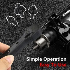 2-in-1 Ratchet Drill Chuck Key Wrench Universal Chuck Key Replacement for Drill