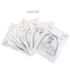 Dental Orthodontic Heat Thermal Activated NITI Arch Wires Natural Round Wire