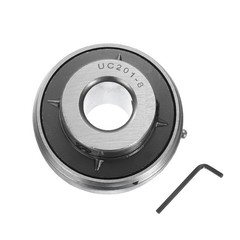 Ball Bearing Insert, Chrome Steel Gcr15 UC201-8 Bore 1/2″ Set Screws