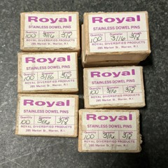 20 Pack – 3/16″ x 3/8″ through 1-1/2″ Royal 18-8 Stainless Steel Dowel Pins USA