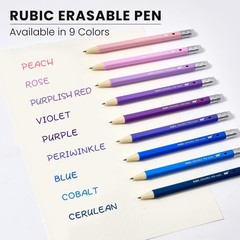 RUBIC Erasable Gel Pens Set, Ember Twilight 9 Assorted Colors, 0.6mm Retracta…