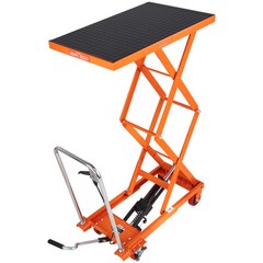 VEVOR Hydraulic Lift Table Cart 330 lbs Manual Double Scissor Lift Table 50″