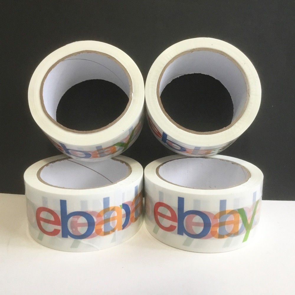 4 Rolls Official eBay Branded Color Logo Packaging/Shipping Tape 75 yards x 2″