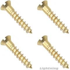 #5 x 7/8″ Solid Brass Flat Head Slotted Wood Screw Qty 100