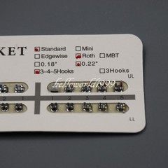 20 Pcs/Set Dental Orthodontic Standard Roth 0.22”Slot 345 Brackets Braces Metal