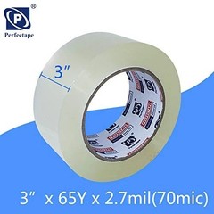 3″ Heavy Duty Packing Tape 6 Rolls, Total 390Y, Clear, 2.7 mil, 3 inch x 65 Y.