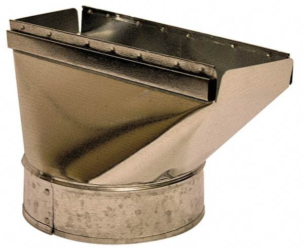 Made in USA Galvanized Straight Stack Duct Boot, 3-1/4″ W x 12″ L x 6″ Diameter