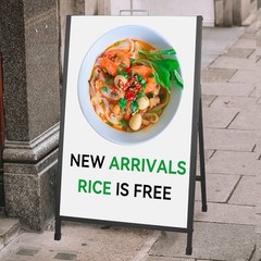 A Frame Sign Heavy-Duty 24×36 Inch Sandwich Board Sidewalk Sign Poster Stand …