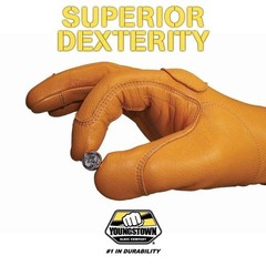 Youngstown Glove Co 12-3265-60-M Arc Flash Gloves, Goat Grain Leather, Shirred