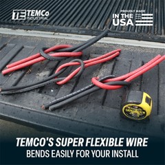 WELDING CABLE 6 AWG 30′ 15′ BLACK 15′ RED FT BATTERY USA NEW Gauge Copper Solar
