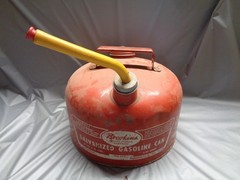 Brookins Galvanized 2.5 Gal Gas Can Red M-692½ – 23 Dents