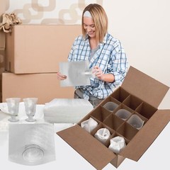 UBMOVE 7-3/8″x7-1/2″ White Foam Pouches for Cups (25 Pack) Protect Dishes