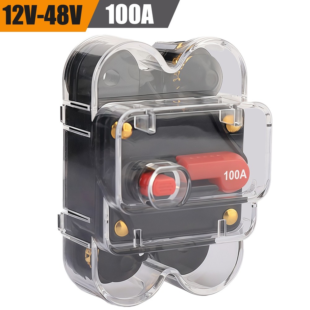 100 Amp Car Circuit Breaker Fuse Reset 12V-48V DC Car Boat Auto Waterproof NEW
