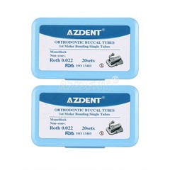 AZDENT 20Sets Dental Orthodontic Buccal Tube 1st 2nd Molar Tube Roth MBT 022