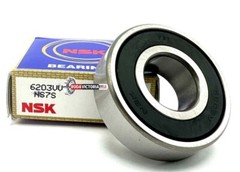 NSK 6203 VV Deep Groove Ball Bearing, Rubber Sealed 17x40x12 mm 6203 2RS