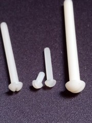 PLastic Nylon Slotted Round Head Machine Screws Packs of 25