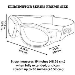 Global Vision Eliminator Red Baron Motorcycle Aviator Dirt Bike Goggles Black
