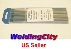 WeldingCity® 10-pk TIG Welding Tungsten Electrode Pure (Green) 3/32″ x 7″ | USA