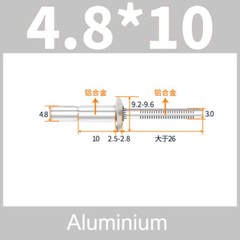 4.8mm 6.4mm Structural Pop Rivets Dome Head Steel Monobolt Breakstem Fasteners